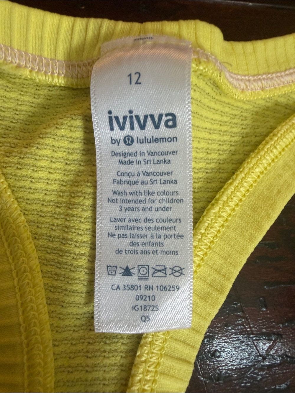 Ivivva Neon Yellow Racerback Tank - Picture 2 of 3